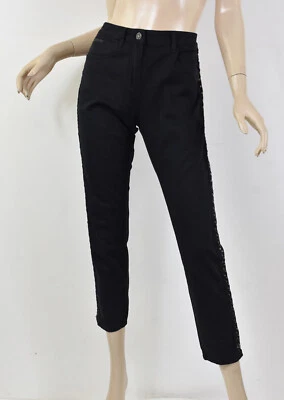 MAISON SCOTCH Les Bons Vivants Black Petit Ami Slim Boyfriend Studded Jeans 26 - Image 1 of 4