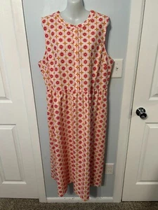 NWT Croft & Barrow Pink Multi-Color Sleeveless Summer Dress Size XL - Picture 1 of 4