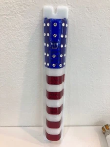 Art Glass Mezuzah Unique Door Jewish Hang Symbol 10” - Picture 1 of 9