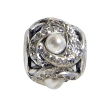 Pandora Luminoso Amor Nudo Perla, Circonita cúbica y Plata de Ley Dije 792105WCP Foto 1 de 3