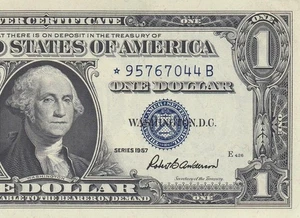 1957 UNITED STATES SILVER CERTIFICATE $1 **STAR NOTE** (( GEM UNC )) - Picture 1 of 6