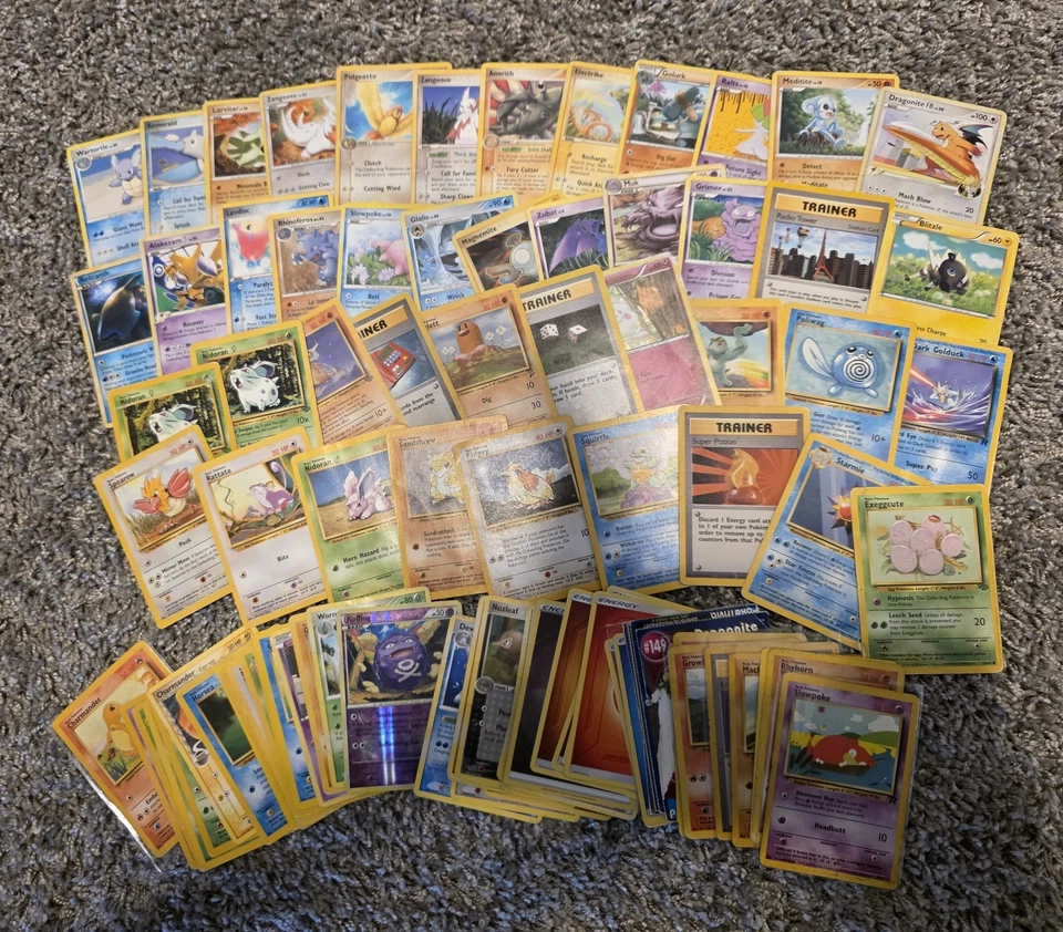 Vintage Pokemon Card Collection lot - 90 Pokémon Cards - MP/HP  - Image 1 of 1