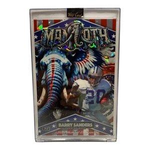 BARRY SANDERS 1/1 MAMMOTH 2025 Wild Card Nationals Exclusive 4x6 Card Lions - Picture 1 of 2