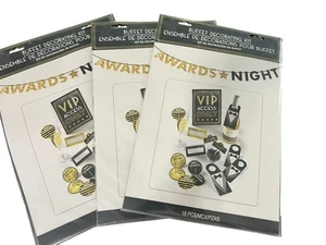 Neu Auszeichnungen Nacht Buffet Party Deko Gold Schwarz 3 Stück je 18 Teile - Bild 1 von 4