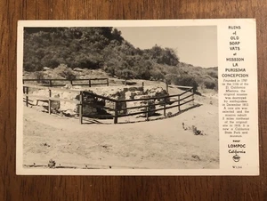 RPPC - Ruinen alter Seifenbottiche in Mission LA in der Nähe von Lompoc, CA (WP8) - Bild 1 von 2