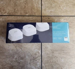 New Amazon eero 6 Mesh Wi-Fi system 3Pack (1Router & 2 Extenders) 75+ Devices - Picture 1 of 5
