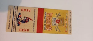 Gloria Evaporated G Berckemeyer Peru Bobtail Matchcover Lot 659 - Picture 1 of 1