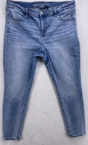 American Eagle Outfitters Women's Light Wash Jeggings US 16 Short Stretch Denim - Picture 1 of 16