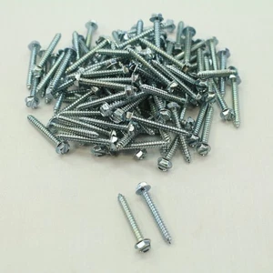 106-Pack Metallics #8 x 1-1/4" Drill Screws 1/4" Hex/Slotted Head Zinc DS162 - Picture 1 of 4