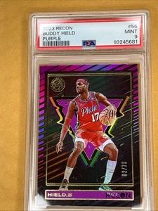 2023-24 Panini Recon Buddy Hield #56 Holo Purple 2/75 PSA 9 MINT - Picture 1 of 3