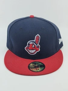 Cleveland Indians 59fifty 5950 Fitted MLB Baseball Hat 7 3/8 New Chief Wahoo - Picture 1 of 8
