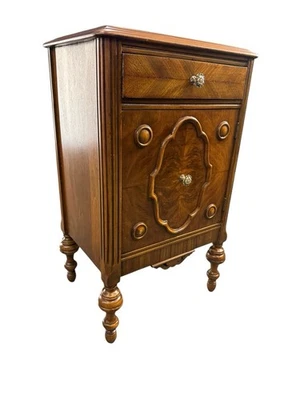 1930s Walnut Nightstand - Image 1 of 4