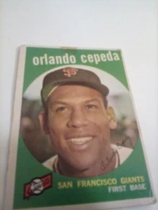 HOF Orlando Cepeda 1959 Topps Card #390. San Francisco Giants FREE SHIPPING - Picture 1 of 2