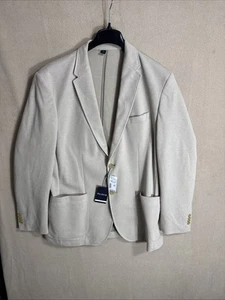NWT Jos A Bank Mens XXL Tailored Fit Cotton Bld Unstructured Casual Blazer Beige - Picture 1 of 13