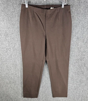 J. Jill Womens Pants Walnut Brown Size Medium Petite Ponte Slim Leg Pull On NWT - Image 1 of 4