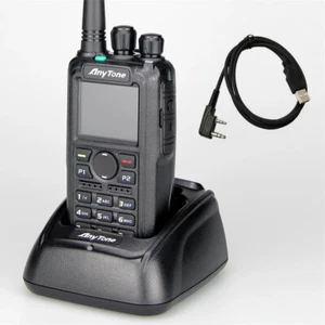 AnyTone AT-D878UVII PLUS VHF UHF Digital DMR Mobile Radio Bluetooth GPS + Cable - Picture 1 of 8
