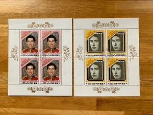 KOREA 1981 USED SOUVENIR SHEETS x 2 PRINCE KING CHARLES III WEDDING OF WALES - Picture 1 of 1