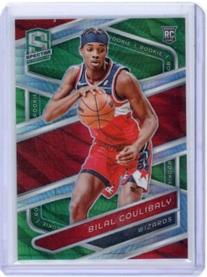 Bilal Coulibaly 2023-24 Panini Spectra Green Hyper /75 Rookie RC Wizards #169 - Image 1 of 2