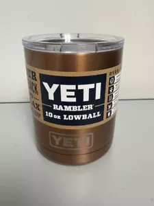 YETI® 10 oz Lowball - Auténtico - Nuevo - Cobre raro - Tapa original para sorber - Imagen 1 de 3