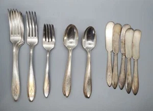 1847 Rogers Bros. Argosy Pattern Silver Plate Flatware 25 pc Lot - Picture 1 of 3