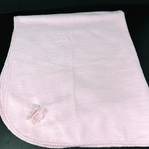 Vintage Crown Craft Pink Fleece Baby Blanket Butterfly 3D Sheer Wings Lovey - Picture 1 of 6