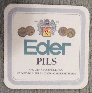 Tapa de cerveza, Eder Pils - Fuente Isabel, cuadrada, 9,4 cm x 9,4 cm, - Imagen 1 de 2