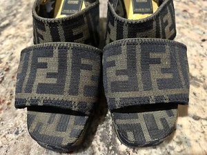 Fendi FF Logo wedge sandals 36 - Picture 1 of 6