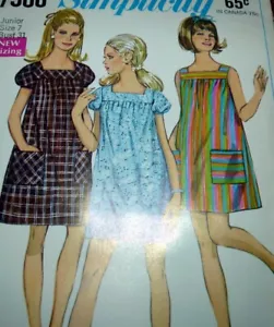 *ENCANTADOR VESTIDO DE COLECCIÓN AÑOS 60 patrón de costura 7/31 FF - Imagen 1 de 1