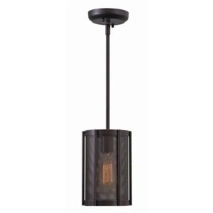 World Imports Xena Collection 1-Light Euro Bronze Indoor Mini Pendant - Picture 1 of 9