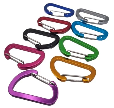 MARKENLOS 3,St Karabinerhaken Bunt Farbig Karabiner Haken Alu Schnapphaken 40×25mm