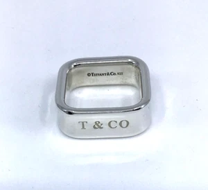Tiffany & Co 1837 Sterling Square Wide Band Ring Size 6 - Picture 1 of 6