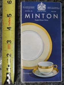 Minton English Bone China Queen Elizabeth China Price List Brochure 1968 - Imagen 1 de 4