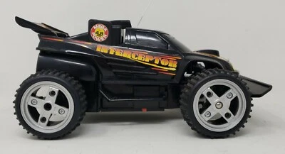 Vintage NIKKO INTERCEPTOR RC Race Car 4.8 Volt Black Flames No Remote - Image 1 of 4