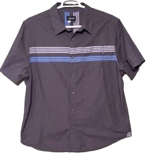 Marmot Mens Shirt Sleeve Button Down Shirt XXL Blue Stripe Camp Hiking Outdoor - Picture 1 of 5