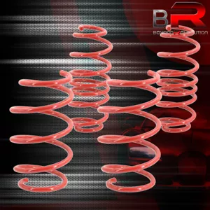 For 2005-2014 Mustang GT V8 Suspension 1.5"F / 2.2"R Lowering Coil Springs Red - Picture 1 of 3