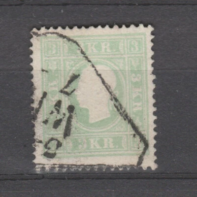 Austria 1858 Mi 12 3 Kr azul verde usado Foto 1 de 2