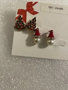 Fashion Earrings Christmas Tree & Jingle Bells - Picture 1 of 2