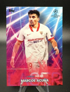 2021 Topps Chrome x Steve Aoki UEFA CL Football Festival Laser Marcos Acuna