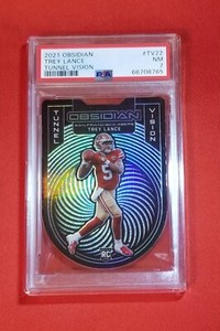 2021 Obsidian TREY LANCE RC Rookie TUNNEL VISION /35 ELECTRIC ETCH PSA NM 7