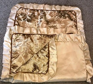 Juego de 2 fundas de almohada de lujo Biltmore doradas - estilo tapiz vintage campana 24x28 - Imagen 1 de 12