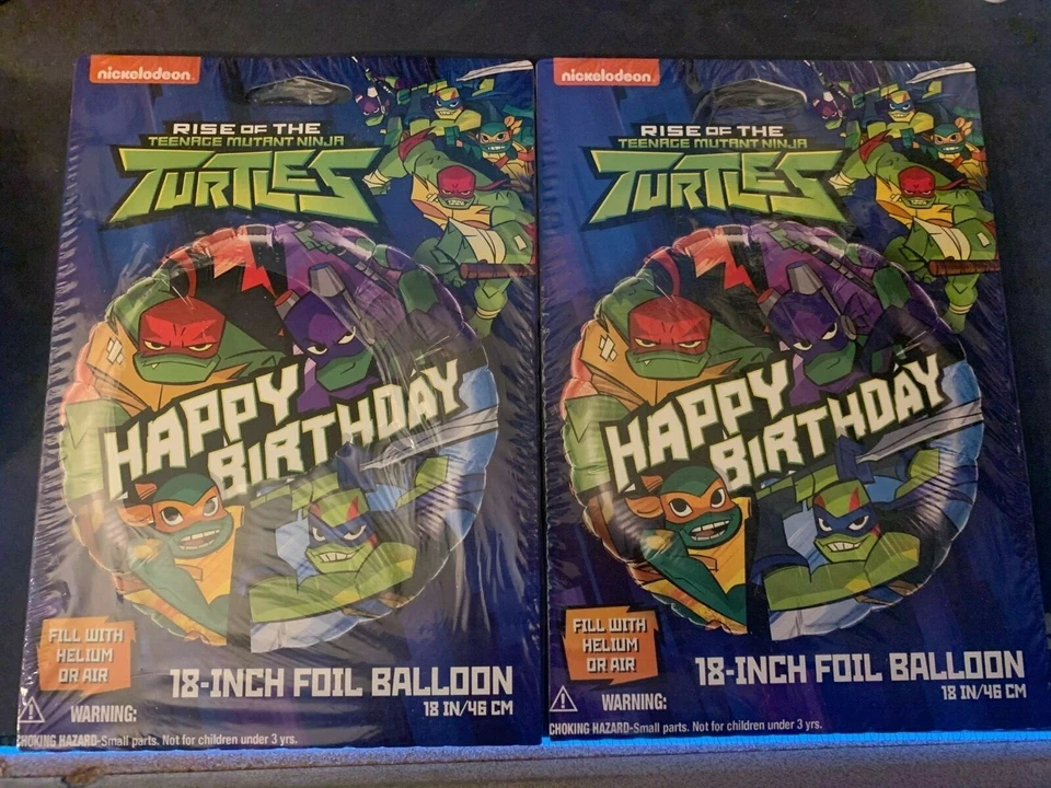 Lote de 2 Globos de Lámina 18" Tortugas Ninja Adolescentes Mutantes Nuevos Foto 1 de 1