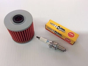 Kawasaki Bayou Spark Oil Filter & Spark Plug KLF220 KLF 220 1988-2002 250 - Picture 1 of 1