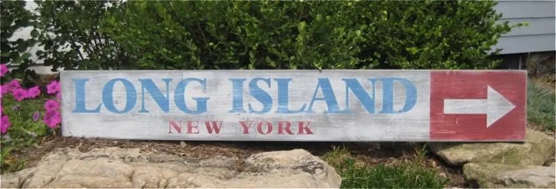 Long Island, New York Directional Wood - Handmade Vintage Wooden Sign WWS000187 - Image 1 of 1
