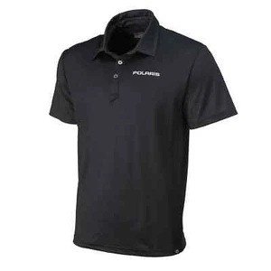 MEN'S POLARIS CORP POLO 2XL BLACK POLARIS MEN'S POLO SHIRT POLYESTER NEW - Picture 1 of 8