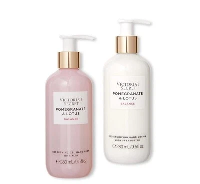 Victoria’s Secret Pomegranate & Lotus Balance loção para as mãos fl oz 9,5 e conjunto de lavagem - Imagem 1 de 2