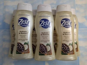 LOT (7) ZEST INDULGENCE COCOA BUTTER + SHEA BODY WASH 18 FL OZ - Picture 1 of 1