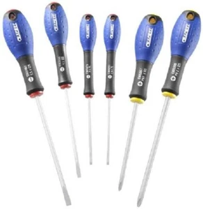 Facom Expert SCREWDRIVER SET E160902 6Pcs Flared 2.5-5.5mm & Phillips PH1 PH2 - Picture 1 of 1