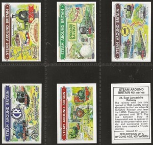 REFLECTIONS OF A BYGONE AGE-FULL SET- STEAM AROUND BRITAIN 1994 (4TH M6 CARDS)