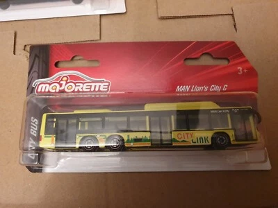 MAJORETTE M.A.N. LIONS CITY C new on  card City Bus City Link - Image 1 of 2