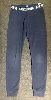 Leggings Abercrombie Kids azul marinho lã joggers tamanho 11 12 i 267 - Imagem 1 de 4